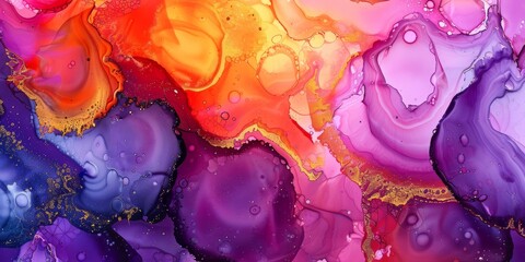 Wall Mural - A detail from an alcohol ink painting.