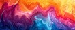 © Viacheslav - Abstract marbled acrylic paint ink painted waves painting texture colorful background banner - Bold colors, rainbow color swirls wave Generative AI
