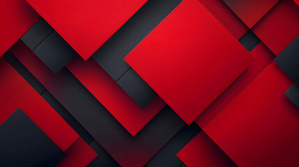 Poster - Modern red and black geometric design background