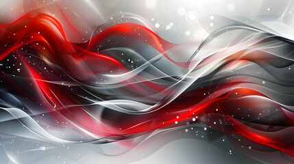 Poster - Design an abstract geometric vector background in shades of red and grey, emphasizing both visual intrigue and practicality