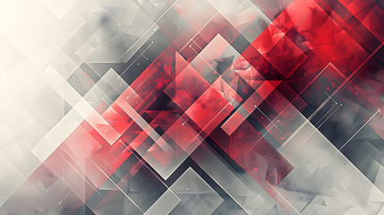 Poster - Design an abstract geometric vector background in shades of red and grey, emphasizing both visual intrigue and practicality