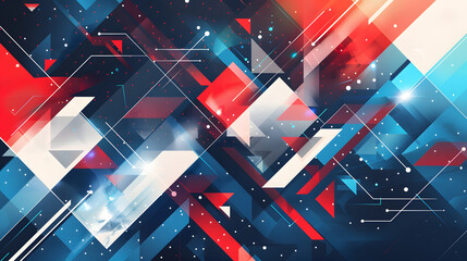 Poster - Design a contemporary background using a modern with red blue abstract