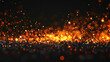 © Lalaland - Fire embers particles over black background