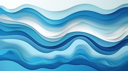 Wall Mural - A blue and white wave