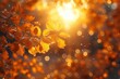 © DachAI - Warm sunlight filters through vibrant autumn leaves, creating a dreamy, bokeh-filled scene