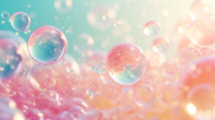 Wall Mural - 3d bubble illustration, water