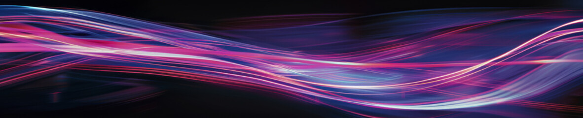 Wall Mural - dynamic neon light flow with vibrant red and blue hues