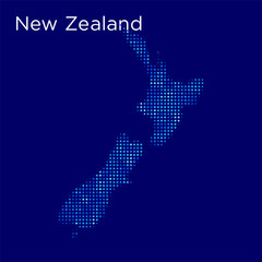 new zealand map with blue bg