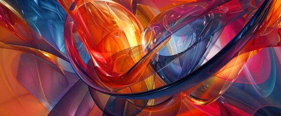 Wall Mural - Love As An Abstract Symphony Of Colors And Shapes, Abstract Background Images