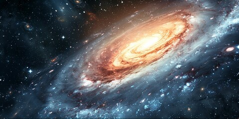 a galaxy in the space