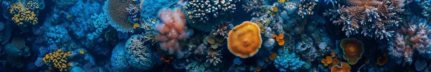 Wall Mural - corals on the seabed.