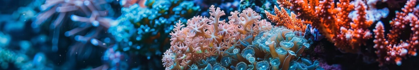 Wall Mural - corals on the seabed.