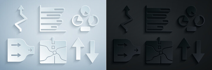 Poster - Set Intersection point, Pie chart infographic, Arrow, and icon. Vector