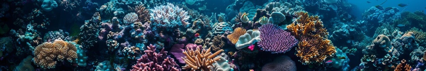 Wall Mural - corals on the seabed.