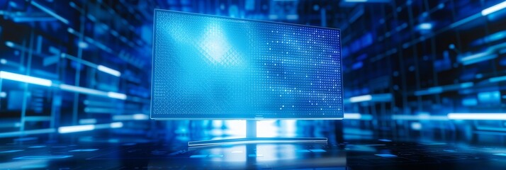 Aufkleber - A generic mockup showing an empty smart TV screen or a monitor screen with copy space