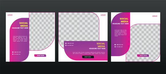 Set of Social Media Design Template