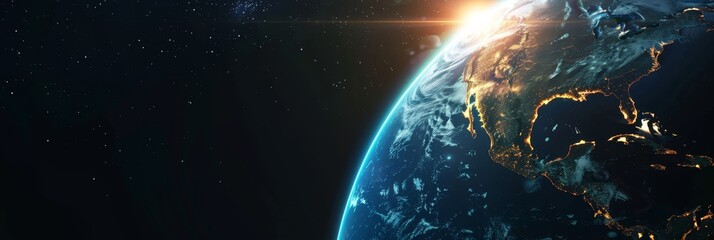 Aufkleber - Hologram of Planet Earth, 3D globe of Digital Data and Technology.
