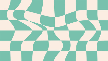 Poster - Distorted background in groovy style. Y2k aesthetic, 60s, 70s, trendy psychedelic style. Vector illustration.