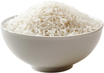 bowl of rice isolated on transparent background