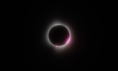 moment of totality during total solar eclipse 2024 in canada.
