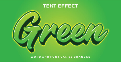 Wall Mural - Green editable text effect