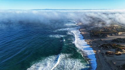 Wall Mural - Aerial view of Monterey Bay, California