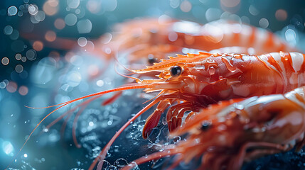 Wall Mural - High Res Image: Seafood Traceability System   Tracking Sustainable Practices with Glossy Backdrop