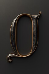 Aufkleber - Detailed shot of the letter D on a dark backdrop, ideal for graphic design projects