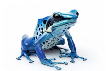Poster - A colorful frog sitting on a clean white background, suitable for various projects