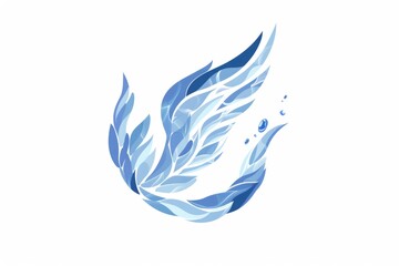 Poster - A beautiful blue and white bird flying in the air. Suitable for various projects