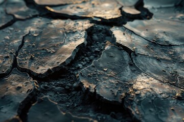 Poster - Detailed close up of a cracked surface of water. Great for abstract backgrounds