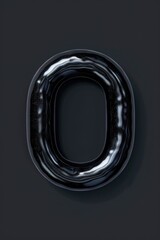Aufkleber - A creative design of the letter O made out of black liquid. Suitable for graphic design projects