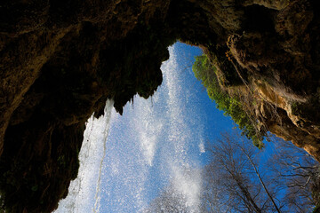 Poster - Beautiful and famous waterfall. Incredible beauty, crystal waters. Edessa, Greece