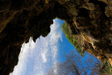 Wall Mural - Beautiful and famous waterfall. Incredible beauty, crystal waters. Edessa, Greece