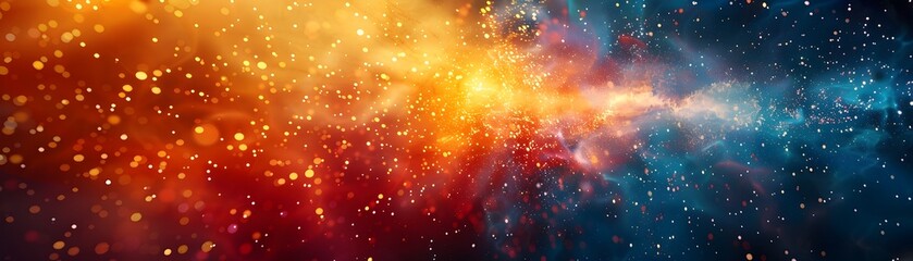 Poster - A visually striking cosmic light explosion bursting with vibrant colors and dynamic energy for captivating and design backdrops