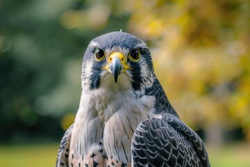 Poster - Detailed close-up of a bird of prey. Suitable for educational materials or wildlife publications