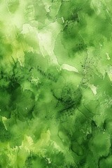 Aufkleber - Detailed close up of a green watercolor painting, suitable for various design projects