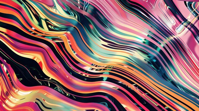 dynamic fusion of stripes and chevron patterns eyecatching abstract backdrop energetic digital artwork