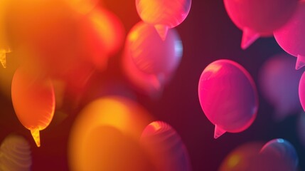 Poster - Colorful balloons floating in the air, suitable for celebration events