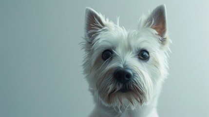 Sticker - A white dog with striking blue eyes, perfect for pet-related projects