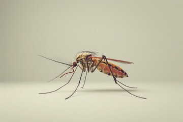 Aufkleber - A mosquito sitting on a table, suitable for insect control products advertisement