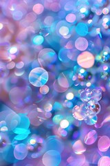 Poster - A bunch of bubbles floating on top of each other. Perfect for science or children's education materials