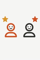 Poster - A couple of people standing next to each other. Suitable for various concepts and designs