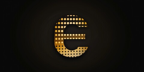 Poster - A illuminated letter E on a dark backdrop. Ideal for graphic design projects