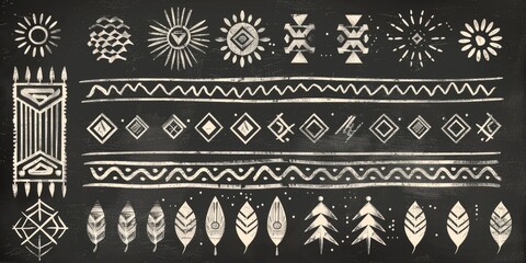 Poster - A black and white intricate pattern drawing, suitable for various design projects