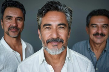 Poster - Three men standing side by side. Suitable for business concepts