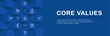 © bearsky23 - Core Values Web Header Banner with Integrity Mission and Vision Icons