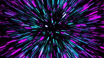 Poster - hyper jump, speed of light. computer generated 3d render