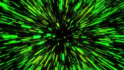 Poster - hyper jump, speed of light. computer generated 3d render
