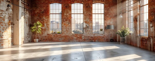 Wall Mural - Revitalized Historic Warehouse Transformed into Modern Lofts with Airy Architectural Design and Inviting Aesthetic
